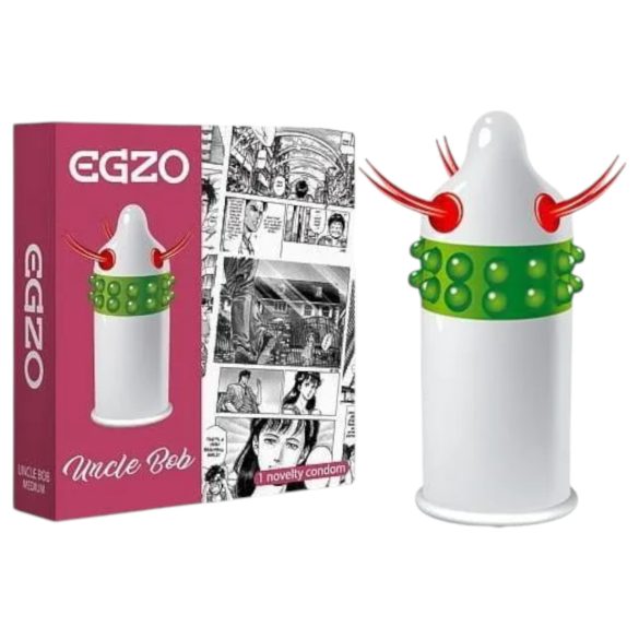 Egzo Uncle Bob – radzētā un taustekļainā prezervatīvs (1 gab.)
