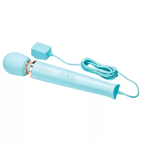 le Wand - masāžas vibrators ar vadu zilā krāsā