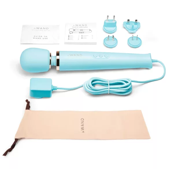le Wand - masāžas vibrators ar vadu zilā krāsā