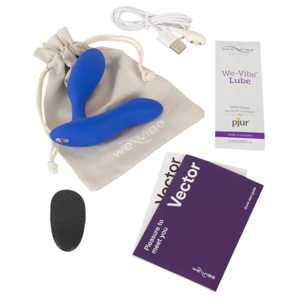 We-Vibe Vector+ - akumulatora anālais vibrators ar viedām funkcijām zils