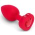 b-vibe sirds - bezvadu anālais vibrators (sarkans)