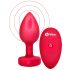 b-vibe sirds - bezvadu anālais vibrators (sarkans)