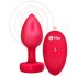 b-vibe heart - akumulators, radio anālais vibrators (sarkans)