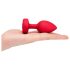 b-vibe sirds - bezvadu anālais vibrators (sarkans)