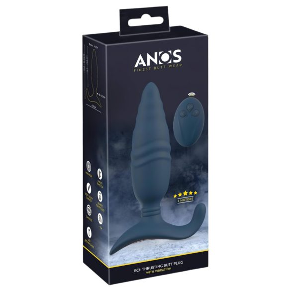ANOS - bezvadu anālais vibrators ar kustību funkciju zils