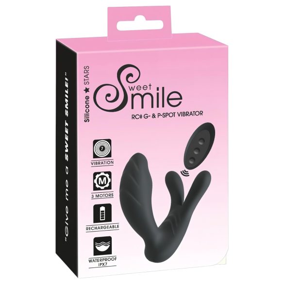 Smile vibrators G-punkta un P-punkta stimulācijai melns