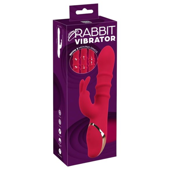 You2Toys Rabbit - vibrējošs gredzena tipa vibrators sarkans