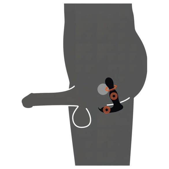 Rebel - prostatas masāžas vibrators ar tālvadību 2in1 melns