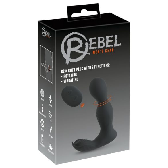 Rebel - prostatas masāžas vibrators ar tālvadību 2in1 melns