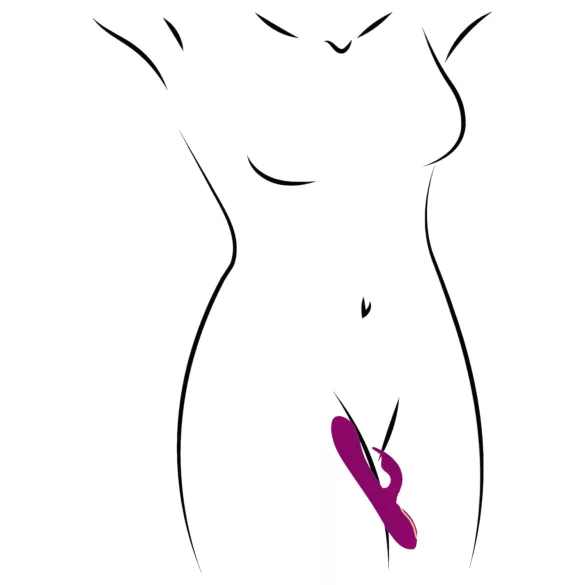 Javida - 3in1 pērļots rotējošais vibrators (lila)