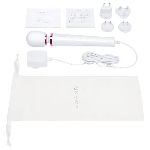 Le Wand Petite Plug-In - tīklstrāvas masāžas vibrators (balts)