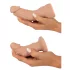 You2Toys - piesprādzējams dildo komplekts naturāls