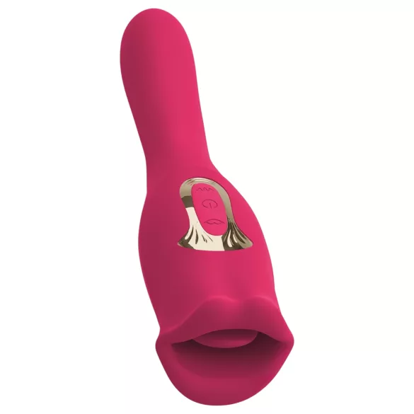 You2Toys - 2-in-1 vibrator ar mēlīti (rozā)