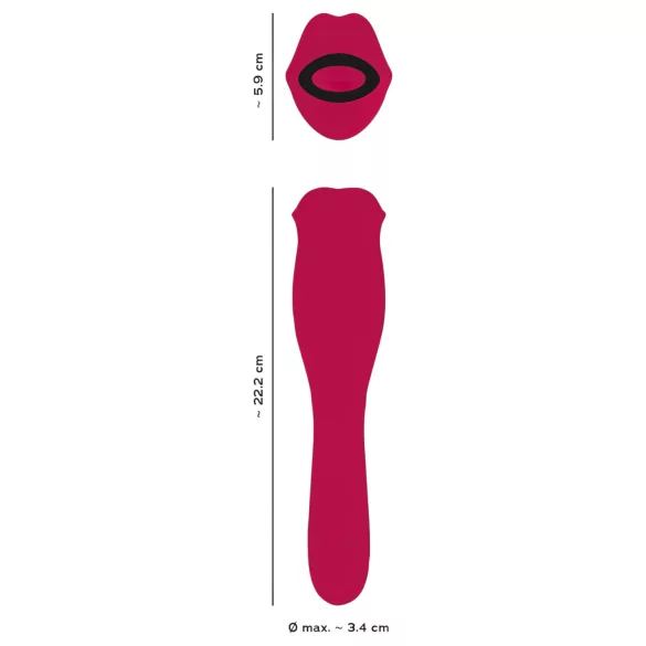 You2Toys - 2-in-1 vibrator ar mēlīti (rozā)