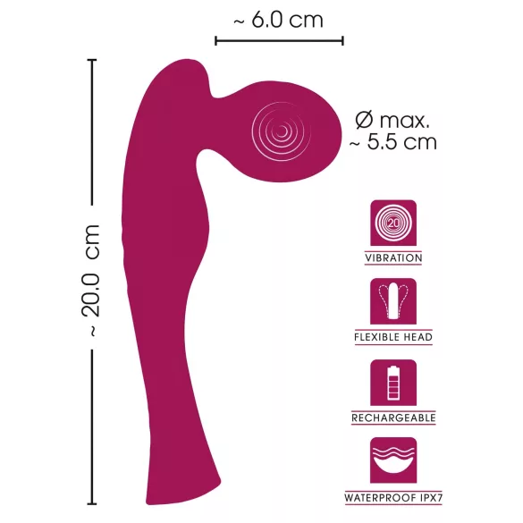 SMILE Special Wand - masāžas vibrators ar akumulatoru rozā