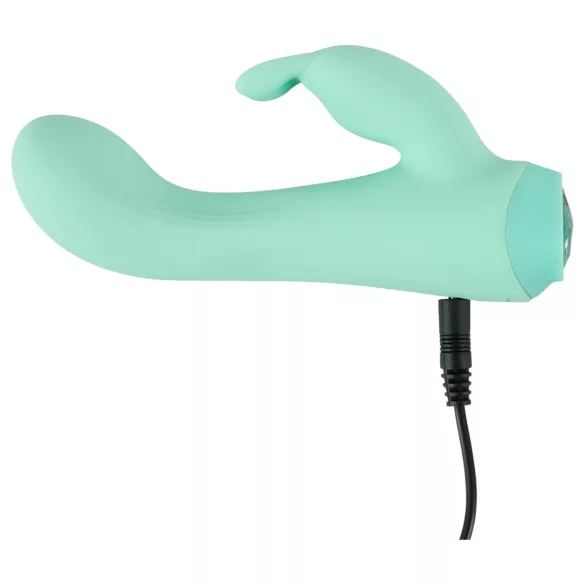 Cuties Mini 4 - ūdensizturīgs vibrators ar ausīm uzlādējams zaļš