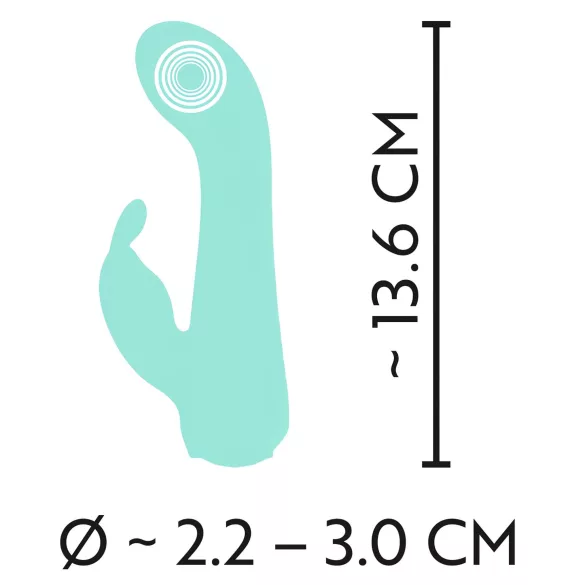 Cuties Mini 4 - ūdensizturīgs vibrators ar ausīm uzlādējams zaļš
