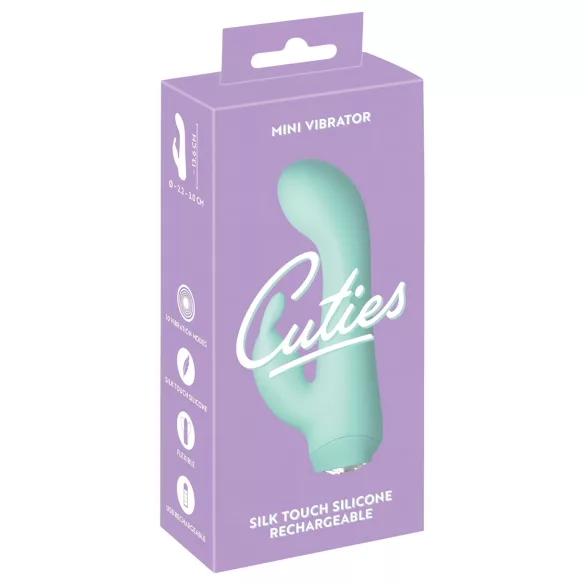 Cuties Mini 4 - ūdensizturīgs vibrators ar ausīm uzlādējams zaļš