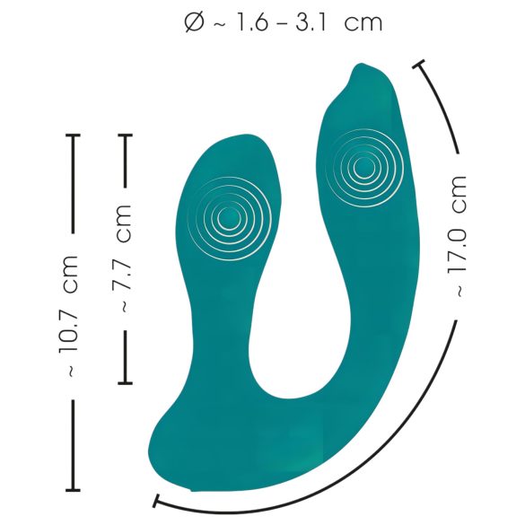 Couples Choice pāris vibrators hands-free uzliekams ūdensizturīgs tirkīza