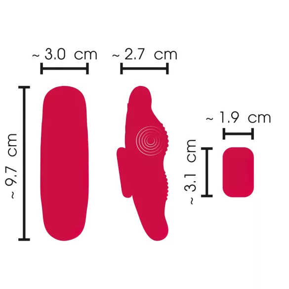 Smile - bezvadu biksīšu vibrators ar tālvadību, sarkans