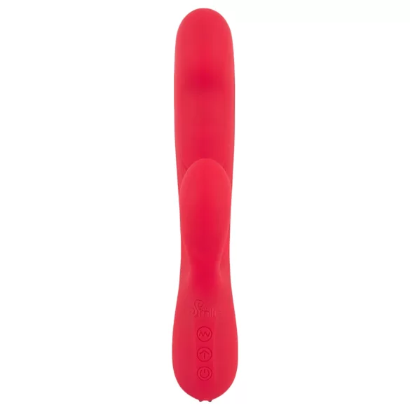 Smile Thumping Rabbit - vibrators ar 3 motoriem, uzlādējams, sarkans