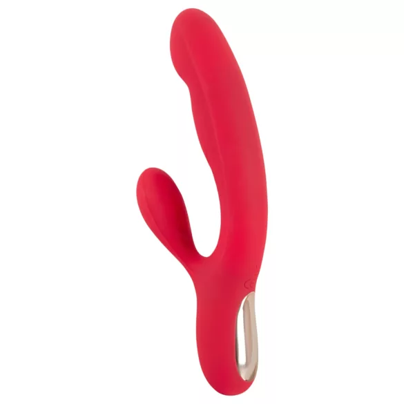 Smile Thumping Rabbit - vibrators ar 3 motoriem, uzlādējams, sarkans