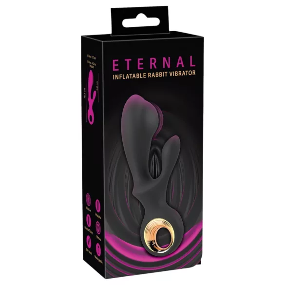 Eternal - vibrators ar pumpējamu klitora stimulatoru melns
