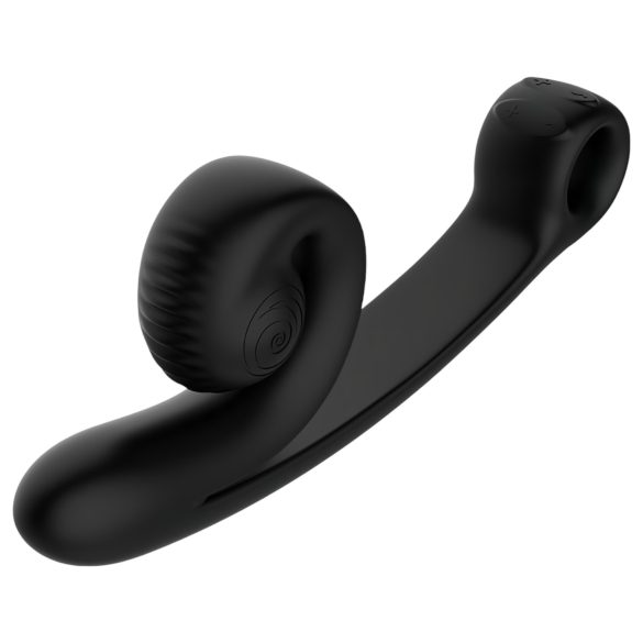 Snail Vibe Curve - 2in1 klitora stimulējošs vibrators (melns)