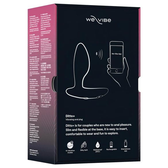 We-Vibe Ditto+ - anālais vibrators ar tālvadību uzlādējams melns