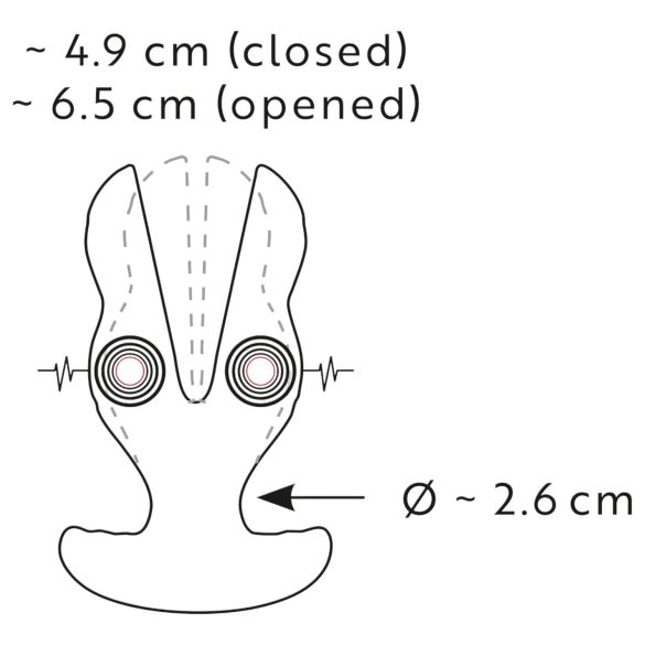 ANOS - anālais vibrators ar diviem galiem melns