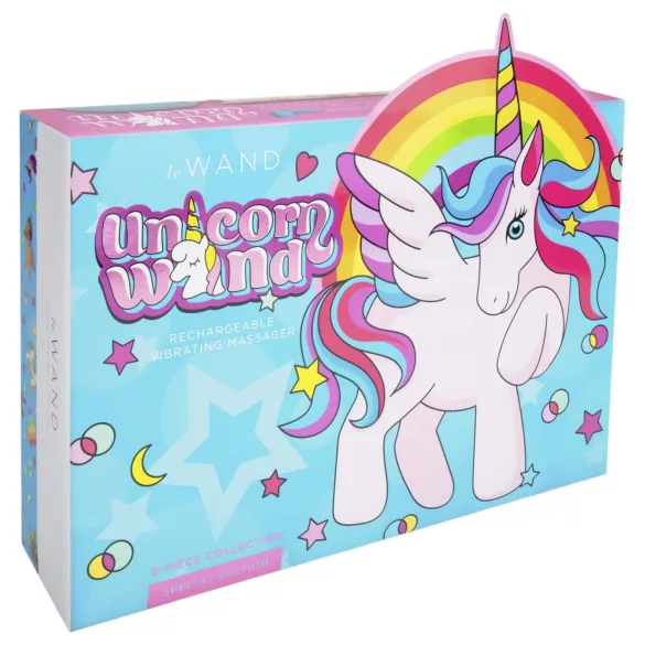le Wand Unicorn - masāžas vibrators komplekts varavīksnes krāsā