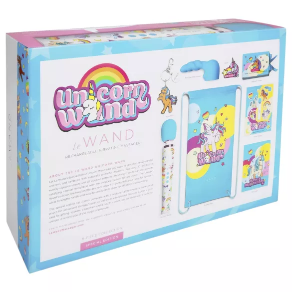le Wand Unicorn - masāžas vibrators komplekts varavīksnes krāsā