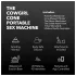 The Cowgirl Cone - lietotnes vadāma premium seksa mašīna - ar 2 maināmiem uzgaļiem, 20 vibrācijas režīmiem (melna)
