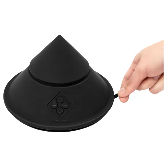 The Cowgirl Cone - lietotnes vadāma premium seksa mašīna - ar 2 maināmiem uzgaļiem, 20 vibrācijas režīmiem (melna)