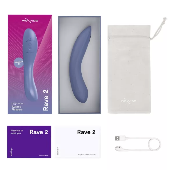 We-Vibe Rave 2 - lietotnes vadāms G‑punkta vibrators (zils)