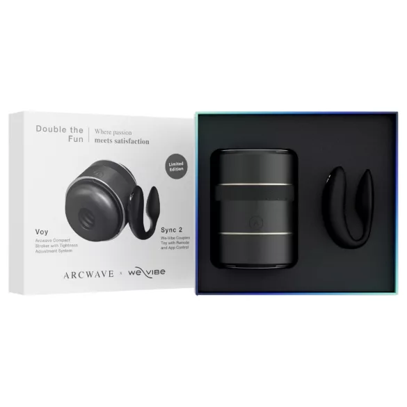Arcwave Voy un We‑Vibe Sync 2 - Dubultā jautrība komplekts (melns)