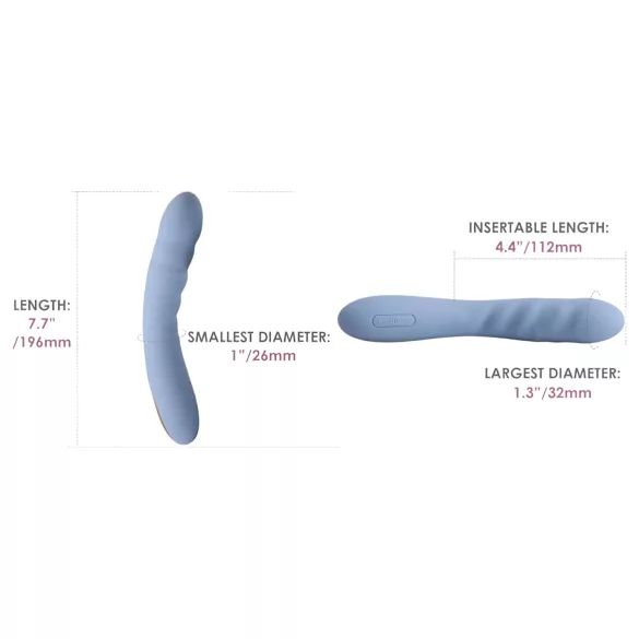 Svakom Ava Neo - lietotnes vadīts stumjošais vibrators (zils)
