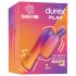 Durex Tease & Vibe - stienīšu vibrators ar zaķa klitora stimulatoru (rozā)
