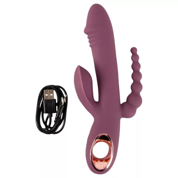 You2Toys - uzlādējams trīskāršs vibrators, lillā