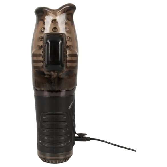 Stroker - vīriešu masturbators ar vakuuma un vibrācijas funkciju pelēks