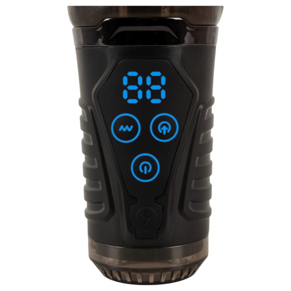 Stroker - vīriešu masturbators ar vakuuma un vibrācijas funkciju pelēks