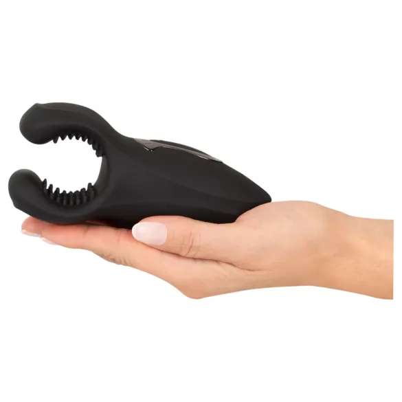 Rebel - kustīgās rokas, vibrējošs dzimumlocekļa gala vibrators (melns)