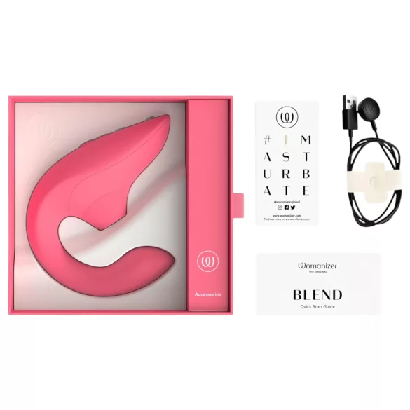 Womanizer Blend - G-punkta vibrators un klitora stimulators (koraļļu krāsas)