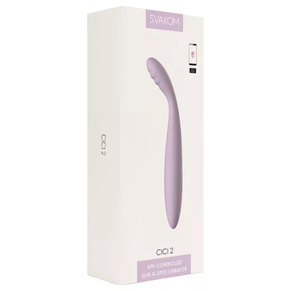 Svakom Cici 2 - G-punkta vibrators ar Bluetooth vadību violets