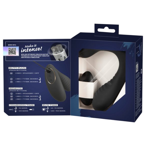 Intense - tālvadības prostatas vibrators (melns)