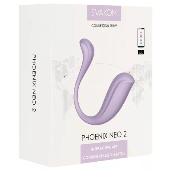 Svakom Phoenix Neo 2 - viedais vibrējošais olas forma violeta