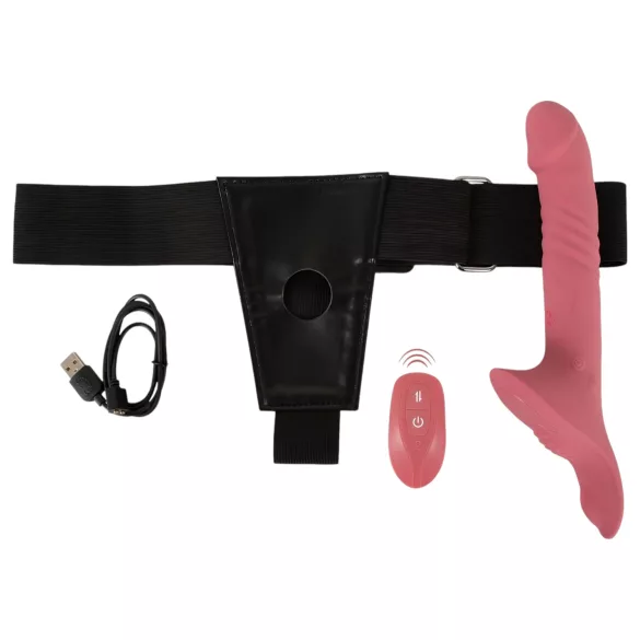 You2Toys - strap-on vibrators komplekts sarkans