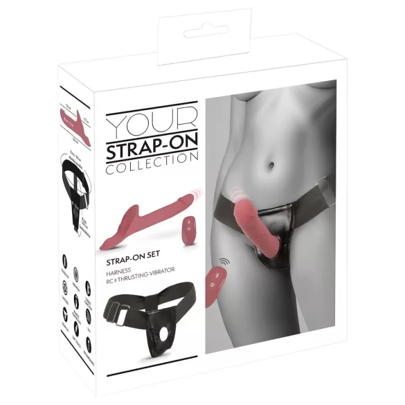 You2Toys - strap-on vibrators komplekts sarkans
