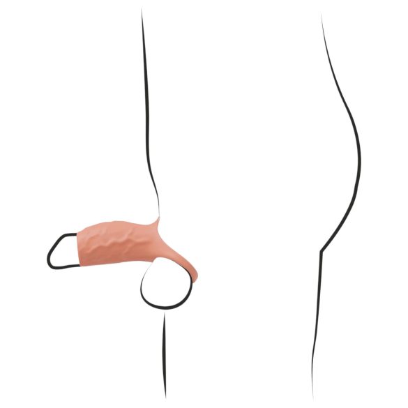 Realistixxx - vibrējošs atvērts dzimumlocekļa uzmava naturāls