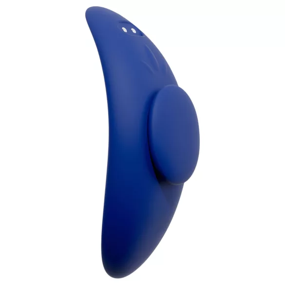 Smile - valkājams, īpaši plāns, ar tālvadības pulti vadāms biksīšu vibrators (zils)